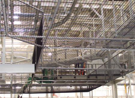 Overhead Conveyor Safety Nets, Product Fall Prevention