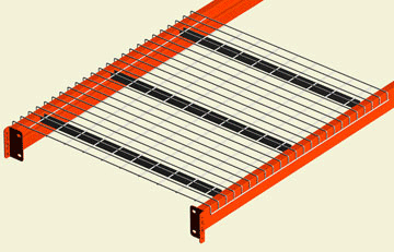 3 Level 144w x 48d x 144h Pallet Racking with Wire Decking Starter